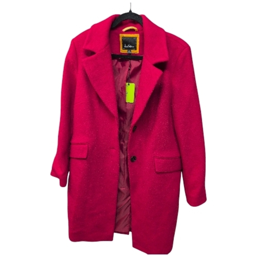 Sam Edelman Vibrant Fuchsia Wool-Blend Peacoat